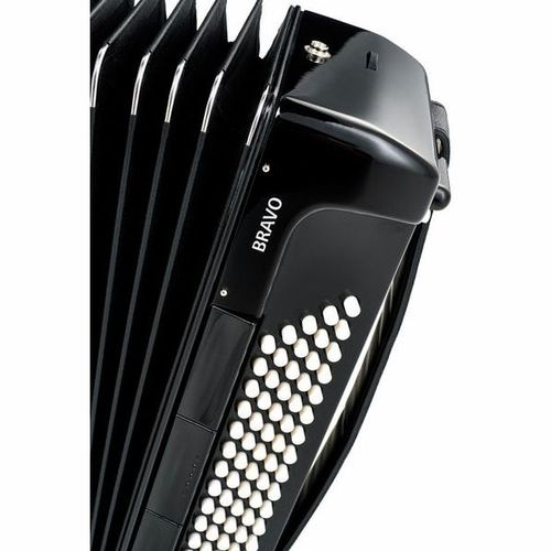 אקורדיון 80 בס Hohner Bravo III 80 Black silent key