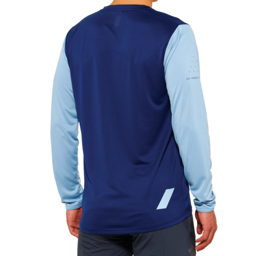 חולצת רכיבה שרוול ארוך 100% כחול / תכלת  - 100% RIDECAMP JERSEY