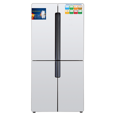 מקרר ‏מקפיא תחתון Normande ND890GLASS ‏434 ‏ליטר נורמנדי