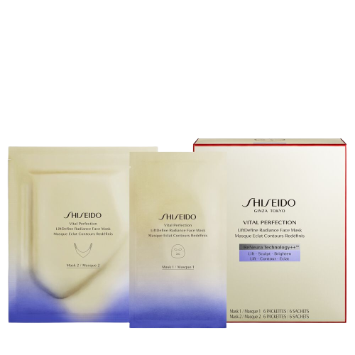 Shiseido Vital Perfection Liftdefine Radiance Face Mask 12PCS שיסיידו ויטל פרפקשון מסכות בד לפנים וללסת
