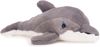 בובת דולפין רכה ונעימה בגודל 15 ס"מ מסדרת יצורי הים (עשוי פלסטיק ממוחזר)