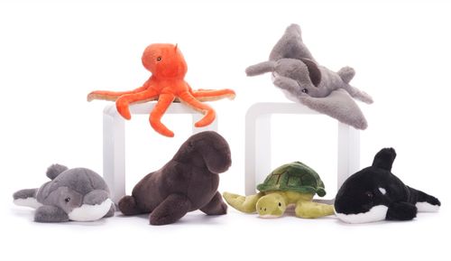 בובת חתול ים רכה ונעימה בגודל 15 ס