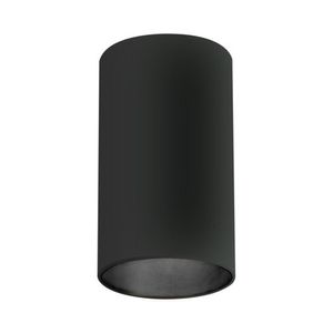גוף תאורה צמוד תקרה צילינדר שחור ROMI 12W אור חם Nisko