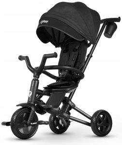 תלת אופן דו-כיווני מתקפל סופר קומפקטי נובה ניילו Nova Niello עם שלדה שחור מט - שחור