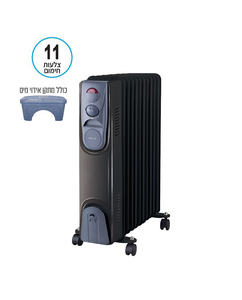 רדיאטור לחימום | 11 צלעות MATRIX HUG 2500W צבע שחור