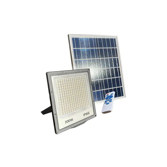 תאורת הצפה סולארית IP66 200W SOL - אור לבן SM-SFL516/200DL