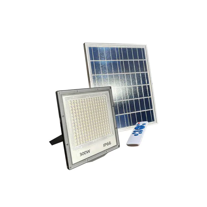 תאורת הצפה סולארית IP66 300W SOL - אור לבן SM-SFL516/300DL