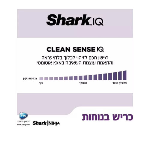 שואב אבק אלחוטי נטען שארק HYPER PLUS דגם Shark IZ413 שרק