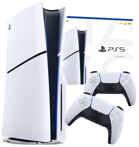 PlayStation 5 Slim 1TB Blu-ray Edition עם 2 שלטים יבואן רשמי Sony