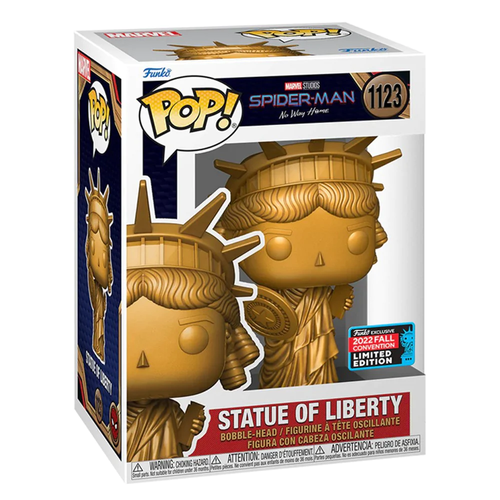 בובת פופ מארוול: Spider-Man No Way Home Statue Of Liberty 2022 Fall Convention - פסל החירות ספיידרמן