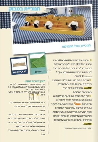 חנוכייה במבוק לצביעה- דגם כותל