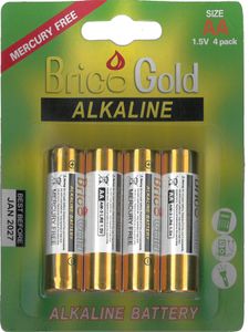4 סוללות אלקליין AA/ BRICO GOLD