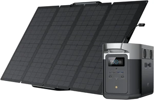 קיט סולארי ECOFLOW - תחנת כח DELTA2 קיבולת 1Kwh -הספק 1.8KW + פאנל סולארי מתקפל 400W דגם EFDELTA2-400WFOLD יצרן ECOFLOW