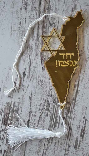 מתלה לרכב מפת ישראל יחד ננצח