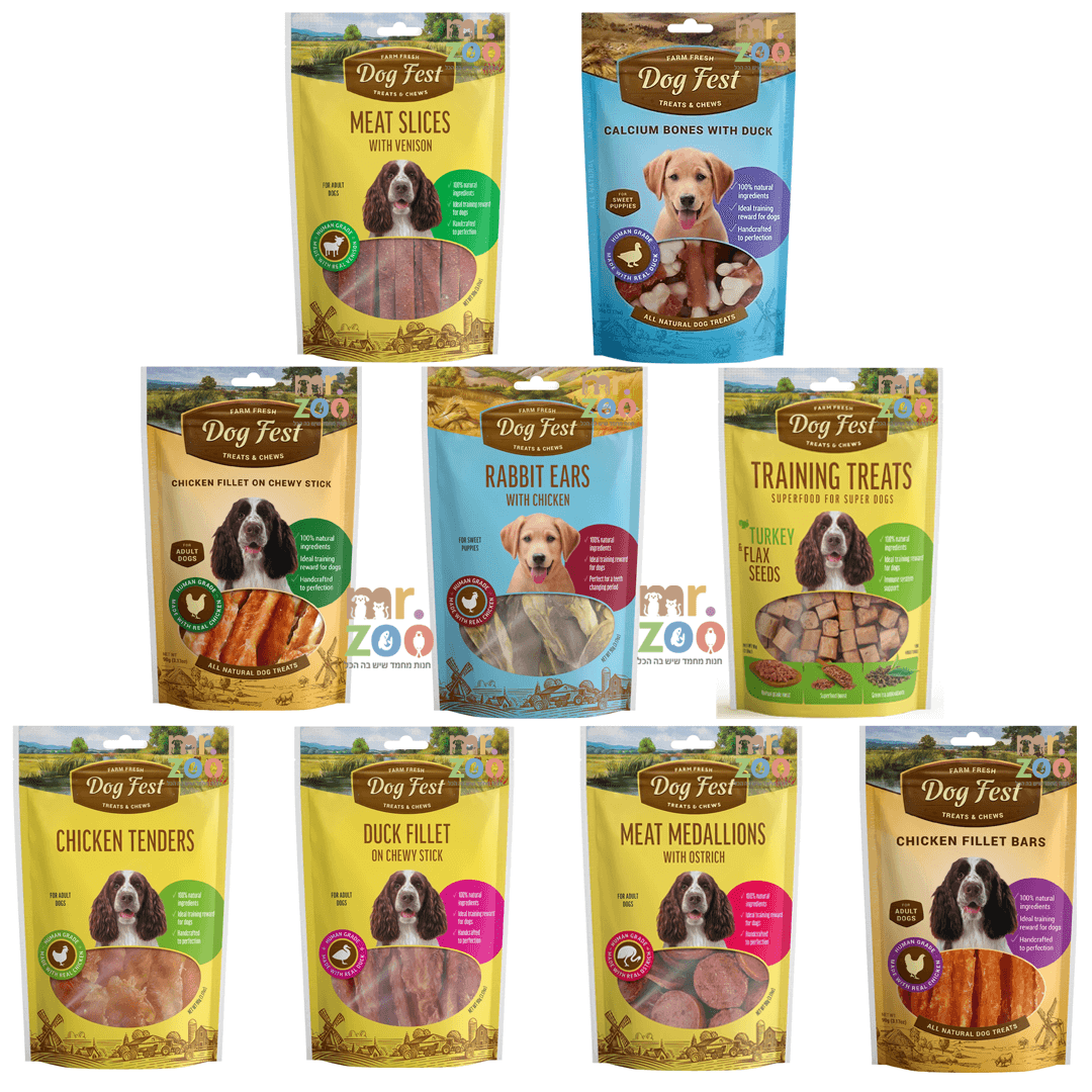 חטיפים לכלבים דוג פסט Dog Fest כל הטעמים