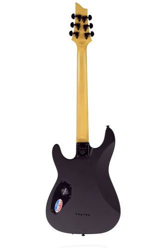גיטרה חשמלית שחורה Schecter Damien-6 Satin Black EMG-hz