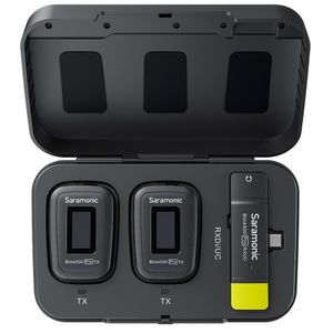 ערכת 2 משדרים ומקלט אלחוטיים למכשירי C-Type אנדרואיד Saramonic blink 500 pro b6