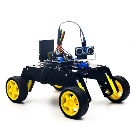  קיט רכב CROSSBOT עם שלט רחוק מבוסס בקר ארדואינו 