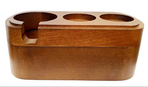 מתקן לדוחסן ולפורטופילטר מעץ כולל קופסת דפיקה