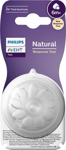 זוג פטמות האכלה לבקבוקי Avent Natural Response - גילאי 6+, זרימה שלב 6