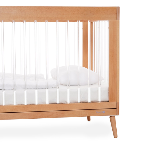 מיטת תינוק דייניז אמנדה לבן/אקריל – Dainy’s Amanda™ Baby Bed White/acrylic 130×70 cm- טבעי 