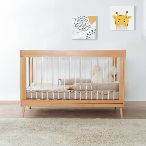 מיטת תינוק דייניז אמנדה לבן/אקריל – Dainy’s Amanda™ Baby Bed White/acrylic 130×70 cm- טבעי 
