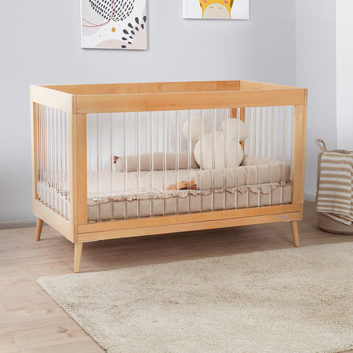 מיטת תינוק דייניז אמנדה לבן/אקריל – Dainy’s Amanda™ Baby Bed White/acrylic 130×70 cm- טבעי 
