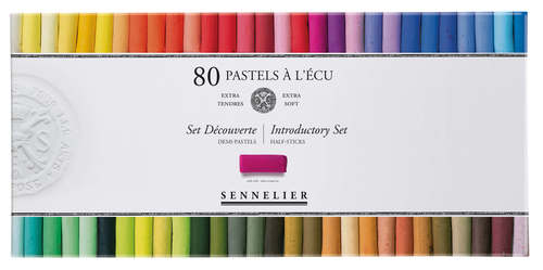 סט חצאי-פסטל יבש 80 גוונים | Pastels à l'écu