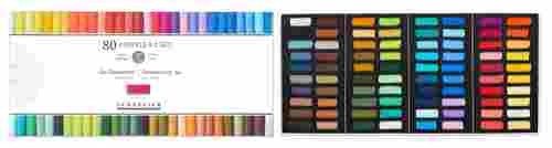 סט חצאי-פסטל יבש 80 גוונים | Pastels à l'écu