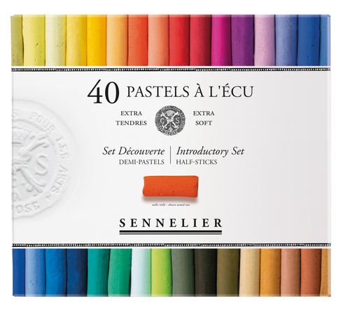 סט חצאי פסטל יבש 40 pastels à l'écu סנלייה