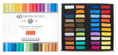 סט חצאי פסטל יבש 40 pastels à l'écu סנלייה