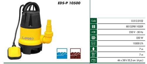 משאבה למים דלוחים LAVOR EDS-P 10500