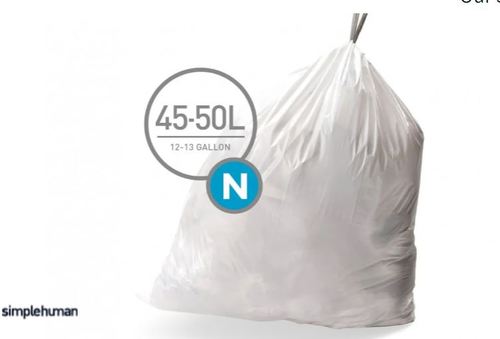 20 שקיות מסוג N לפח 45-50 ל'