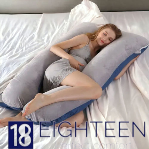 כרית הריון צבע כחול - בד טריקו נעים