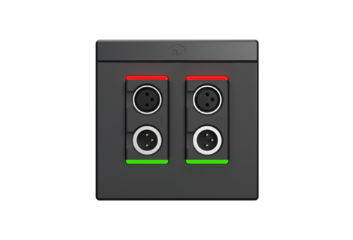 פאנל חיבור קיר XIO XLR 2X2 B