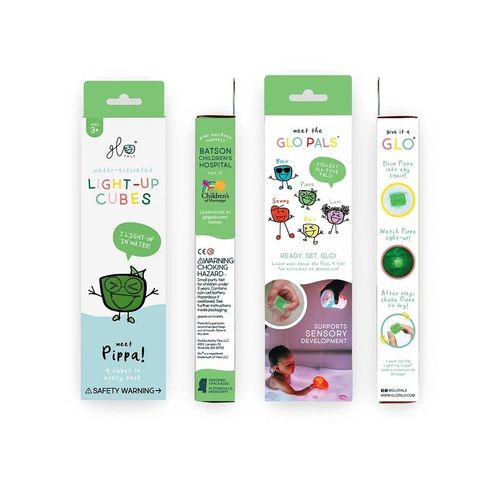 חברים זוהרים באמבטיה - ארבע קוביות זוהרות במים פיפה Pippa