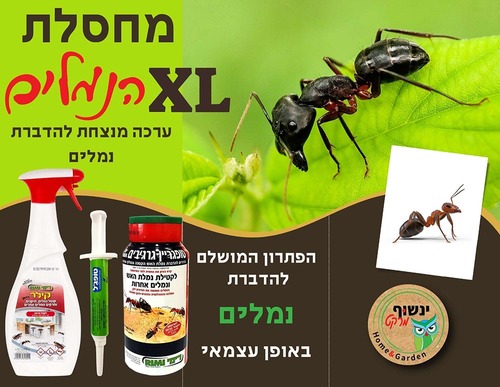 מחסלת הנמלים XL - ערכה מנצחת להדברת נמלים בבית ובחצר