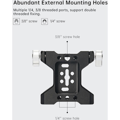  falcam 3306 בסיס מצלמה עם מהדקי מוט כפולים 15 מ