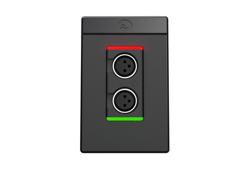 פאנל חיבור קיר שחור XIO XLR 2 B