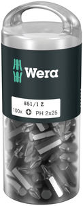 מארז 100 ביטים פיליפס PH2X25 WERA 851/1