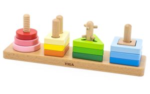 התאם צורה מגדלים גאומטריים מעץ