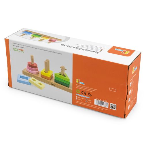 התאם צורה מגדלים גאומטריים מעץ