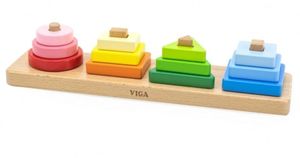 התאם צורה פירמידה צורות גאומטריות מעץ