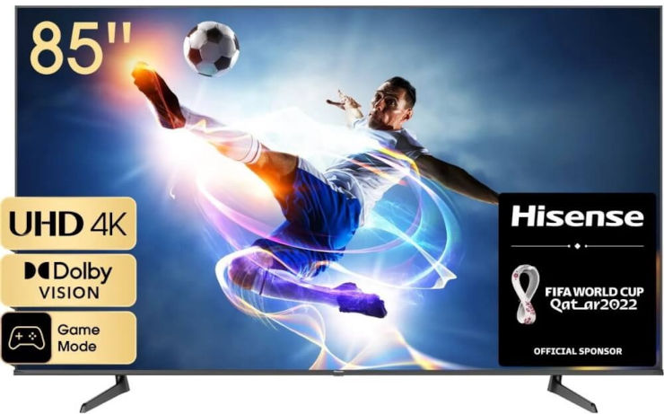 טלוויזיה 85" 85A6BG Hisense SMART 4K LED הייסנס
