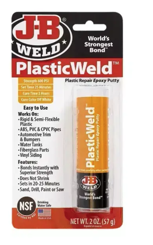 אפוקסי פלסטלינה לפלסטיק J-B WELD