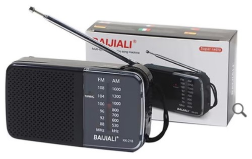 מכשיר רדיו נייד - טרנזיסטור על סוללות AM/FM KK218