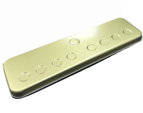 בסיס מתכת לחנוכיה צבע זהב עם שקעים