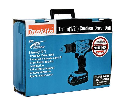 מברגה / מקדחה DDF453Y001 18V מתוצרת Makita 