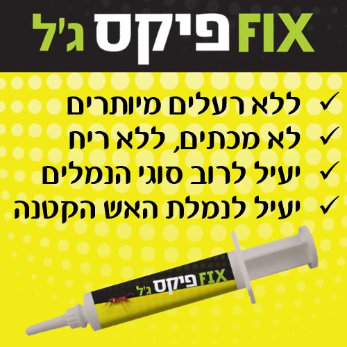 Fix - מזרק פתיון מדביר נמלים 10 גרם