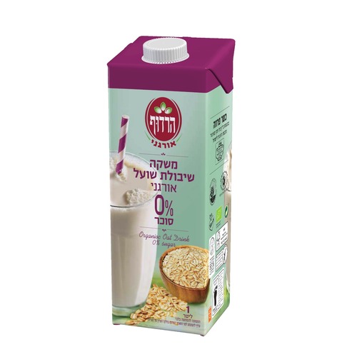משקה שיבולת שועל אורגני 0% סוכר 1 ליטר הרדוף 